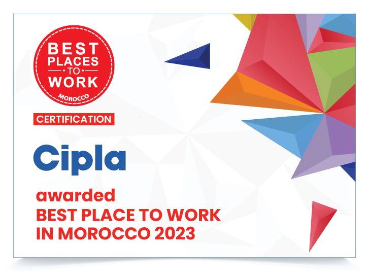 Cipla awarded Best Place To Work in Morocco 2023