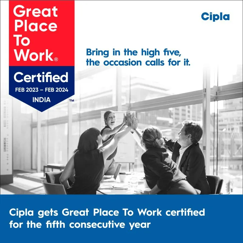 Cipla gets Great Place To Work Certified for fifth consecutive year