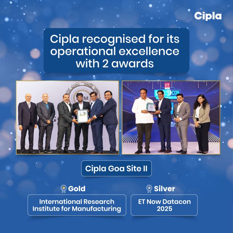 Cipla recognised for its operational excellence with 2 awards