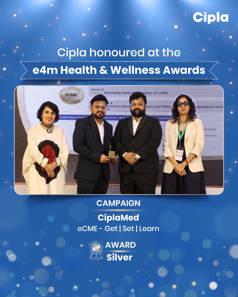 e4m Health & Wellness Awards for Excellence in Personalized HCP Communication - CiplaMed eCME - Get | Set | Learn