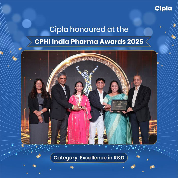 CPHI India Pharma Awards 2025 with an Excellence in R&D award
