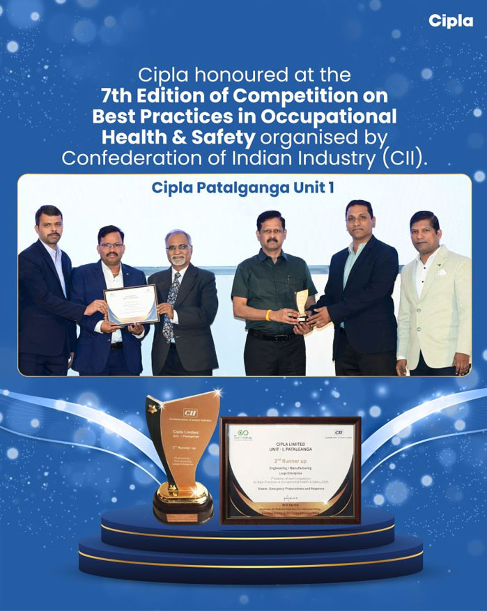 7th Edition of Competition on Best Practices in Occupational Health & Safety organised by Confederation of Indian Industry (CII) 