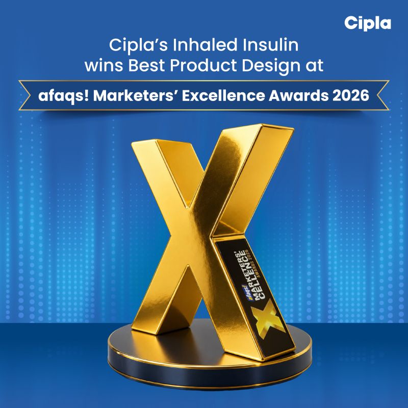 Cipla's Inhaled Insulin wins Best Product Design at afaqs! Marketers' Excellence Awards.